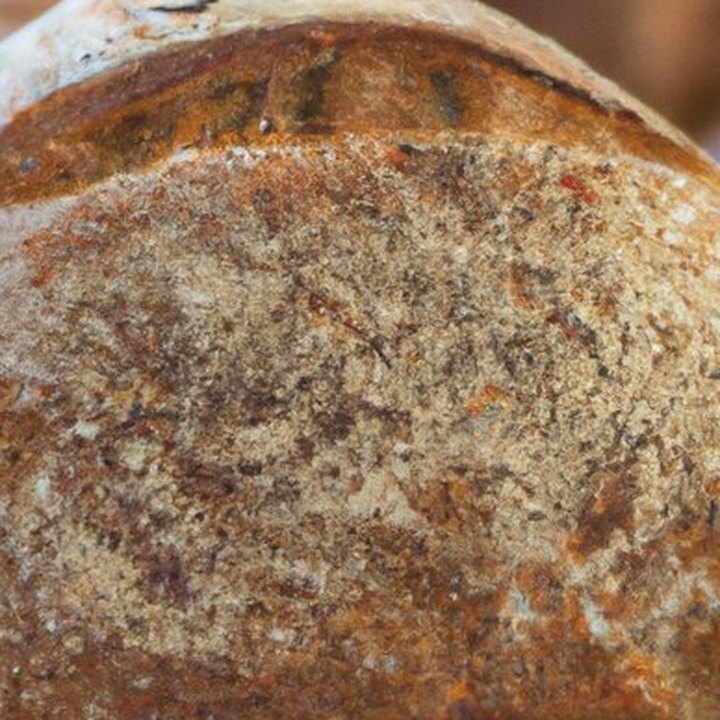 A loaf's crust up close